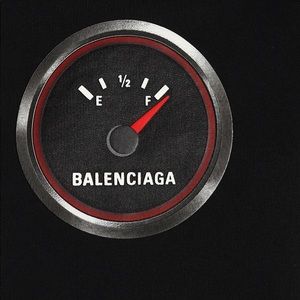 Balenciaga Fuel Gauge Print Black polo